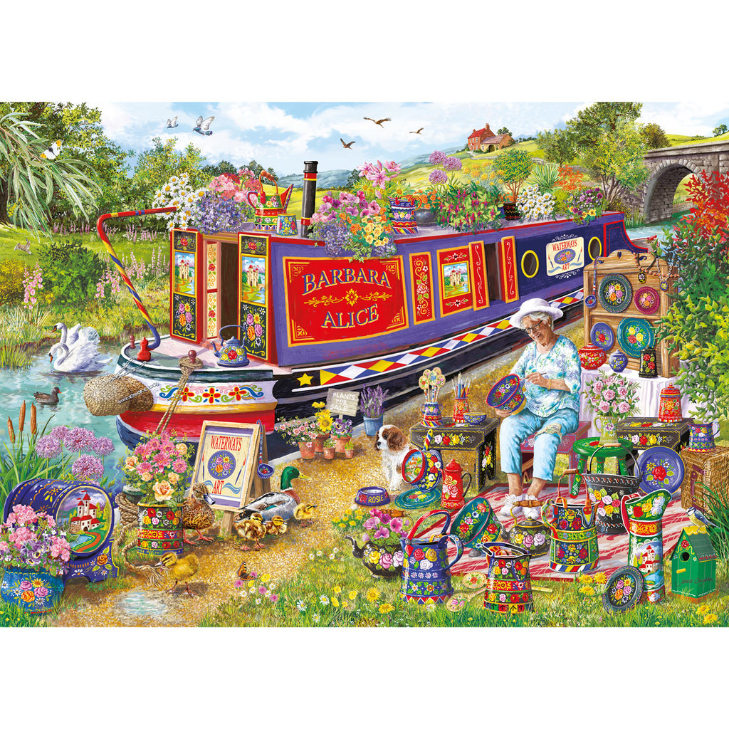 Canal Boat Blooms Extra Large